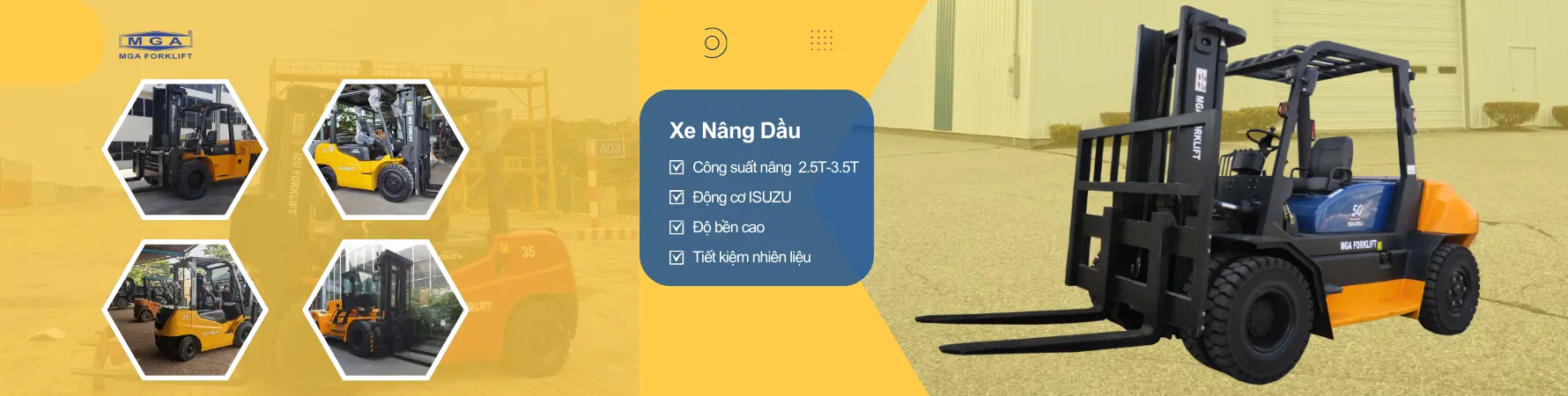 Xe Nâng Dầu Công Trường – Mạnh Mẽ & Bền Bỉ