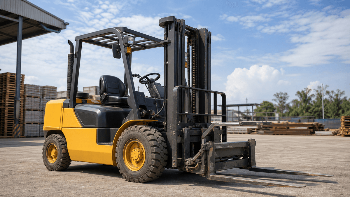 Bán Xe Nâng Dầu Mới Cho Kho Ngoài Trời: Nên Hỏi Gì Về Lốp, Mast Và Bộ Công Tác?