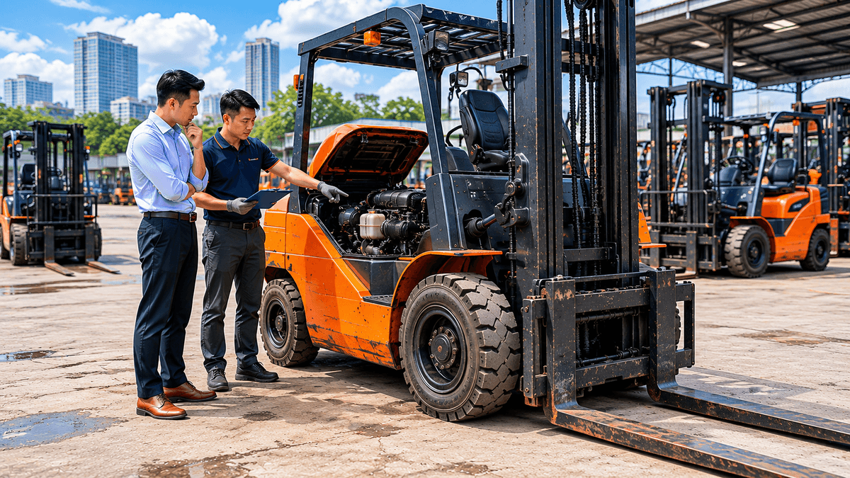Tìm Mua Xe Nâng Dầu Cũ TPHCM Ở Đâu? Cách Chọn Đơn Vị Bán Đỡ Rủi Ro